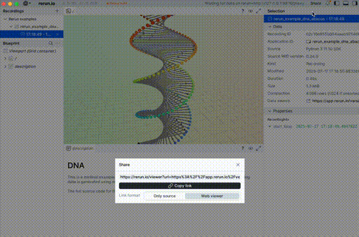 sharing example in Rerun